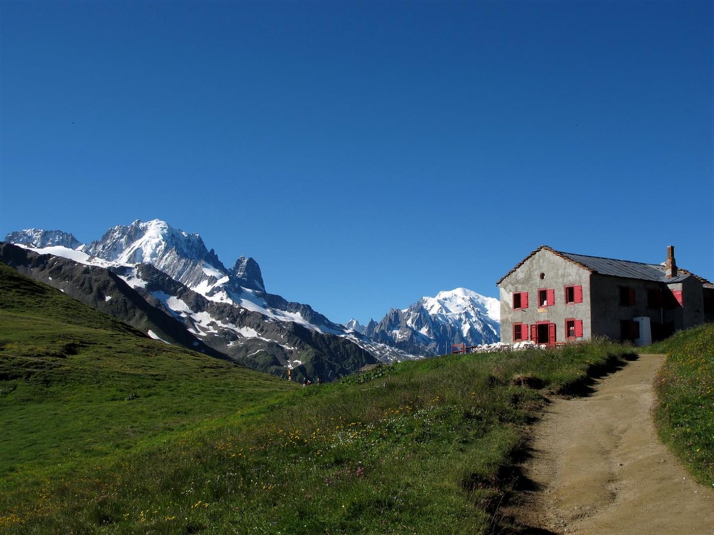 Border of Switzerland and France on the TMB