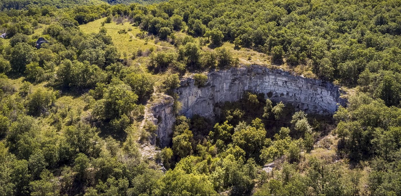 Aerial view of the QUERCY forest