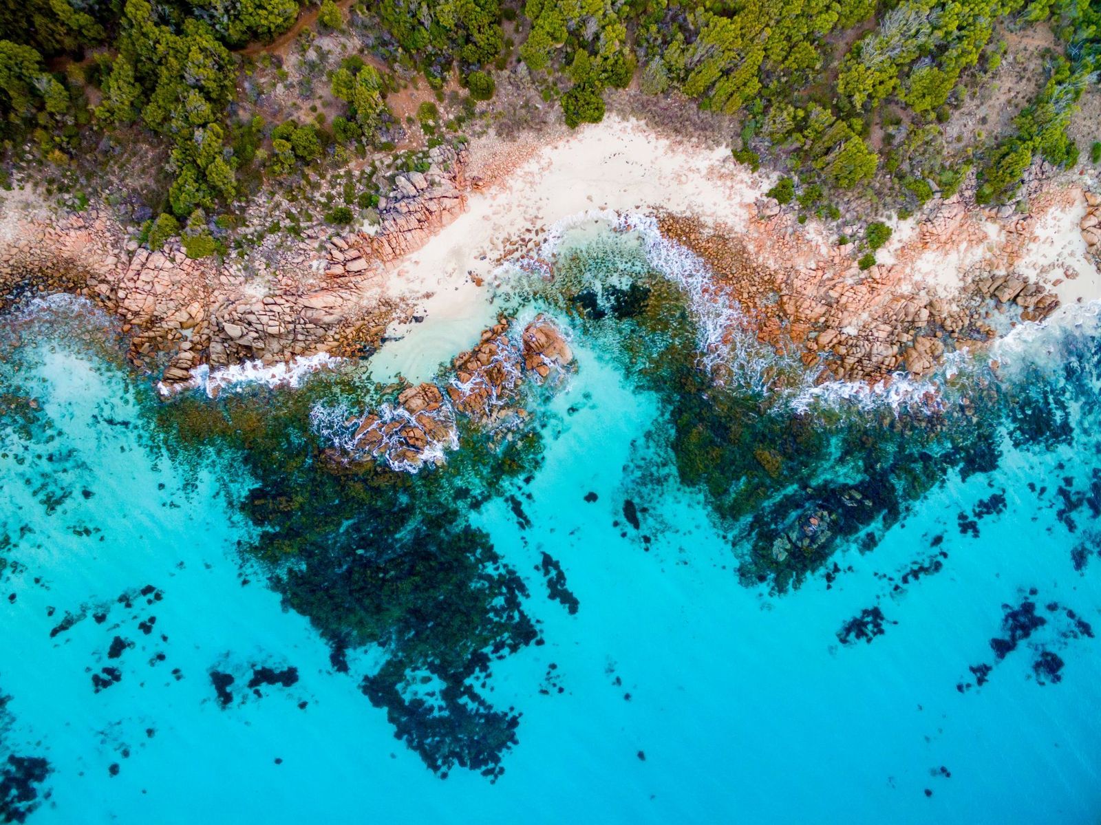 Aerial-View-of-the-beautiful-beach-in-Cape-Naturaliste