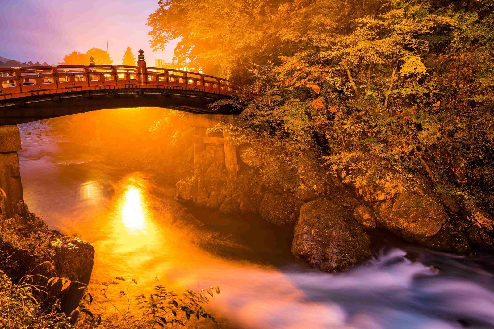 Bridge of Nikko river sunset sm