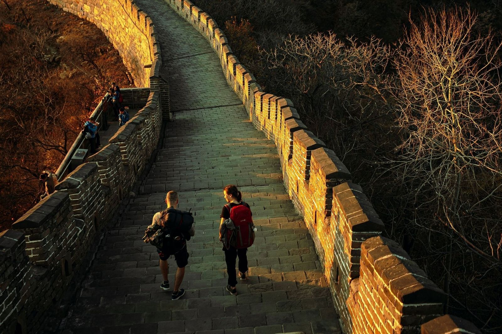 Great Wall of China Hikers in October
