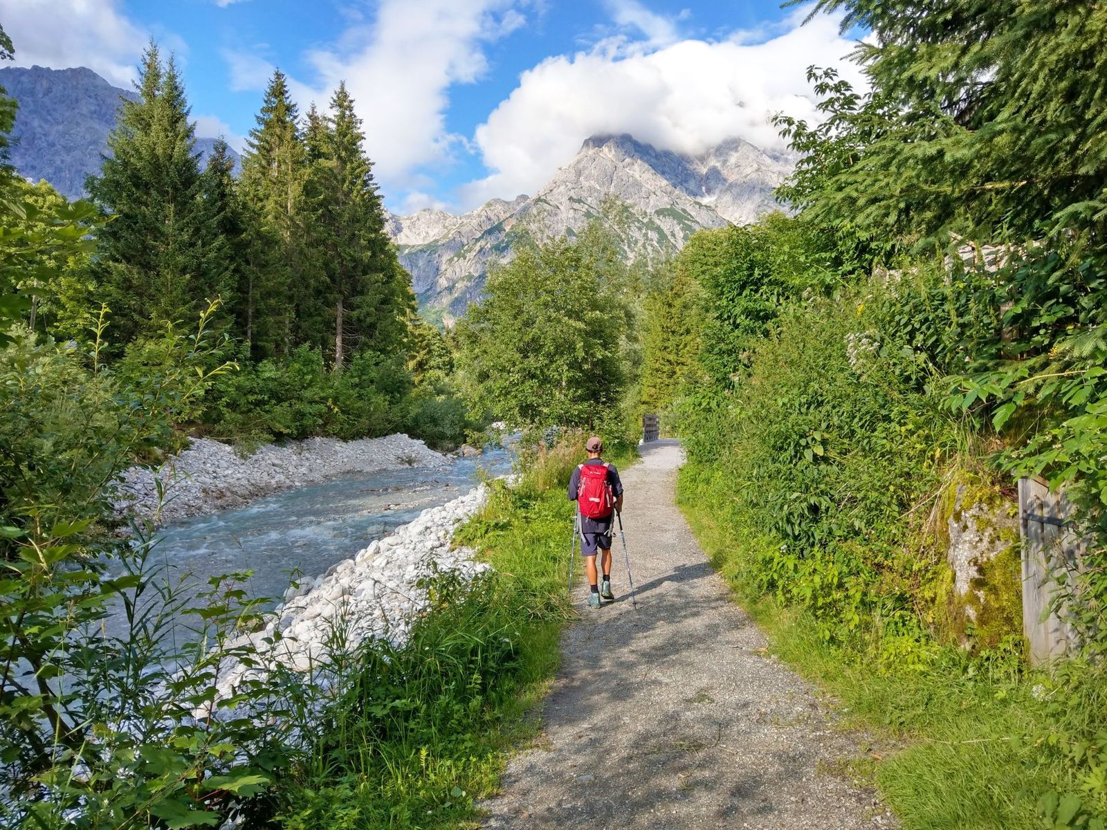 Hiker at the foot of the Steinernes Meer (Stone Sea) in Salzburg, Austria- supplied by Eurohike
