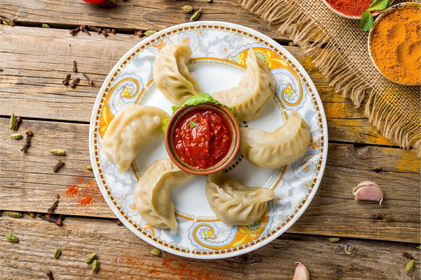 Momos Nepalese food Kathmandu Nepal