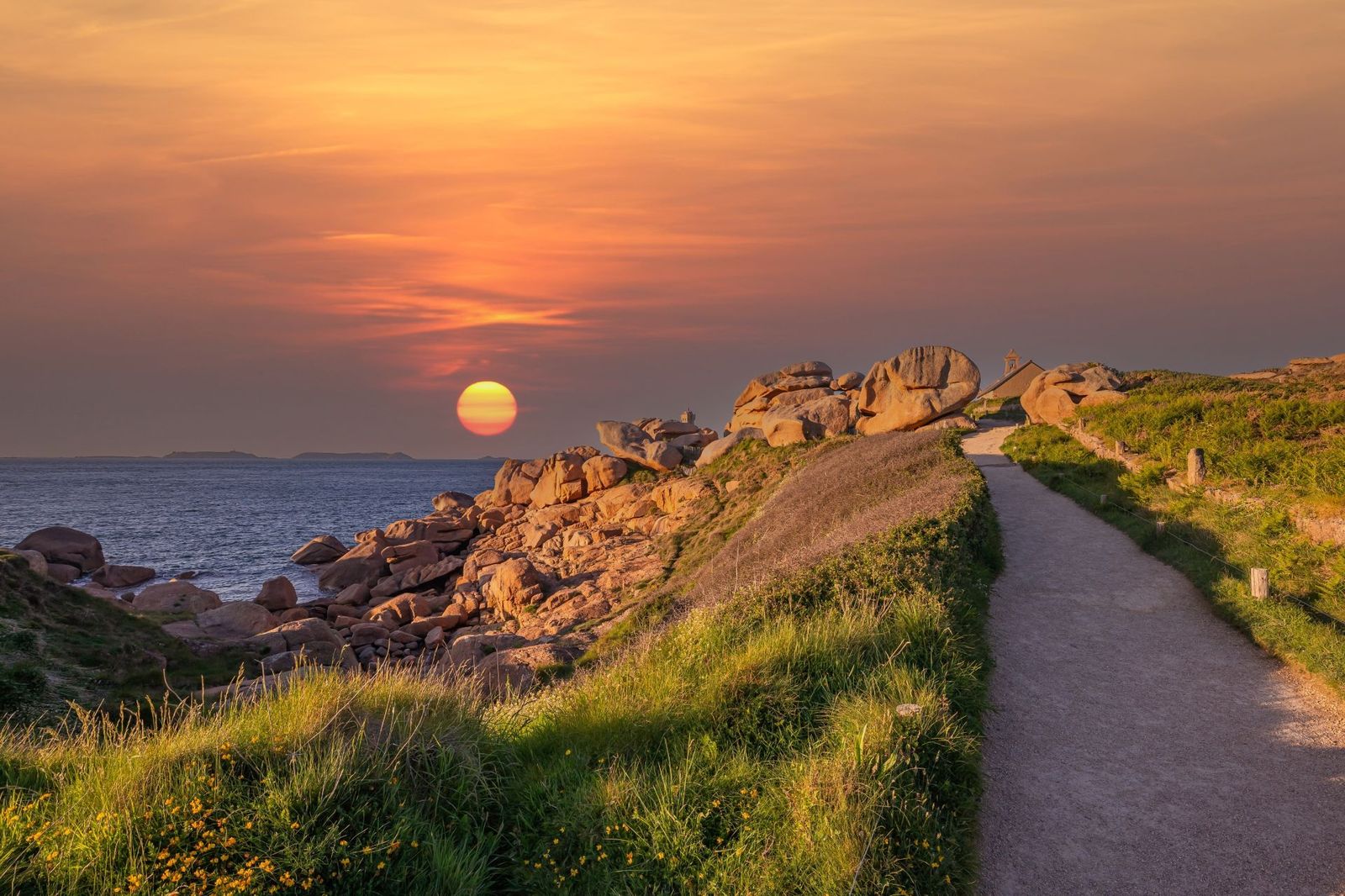 Pink granite coast , Perros Guirec, Brittany, France