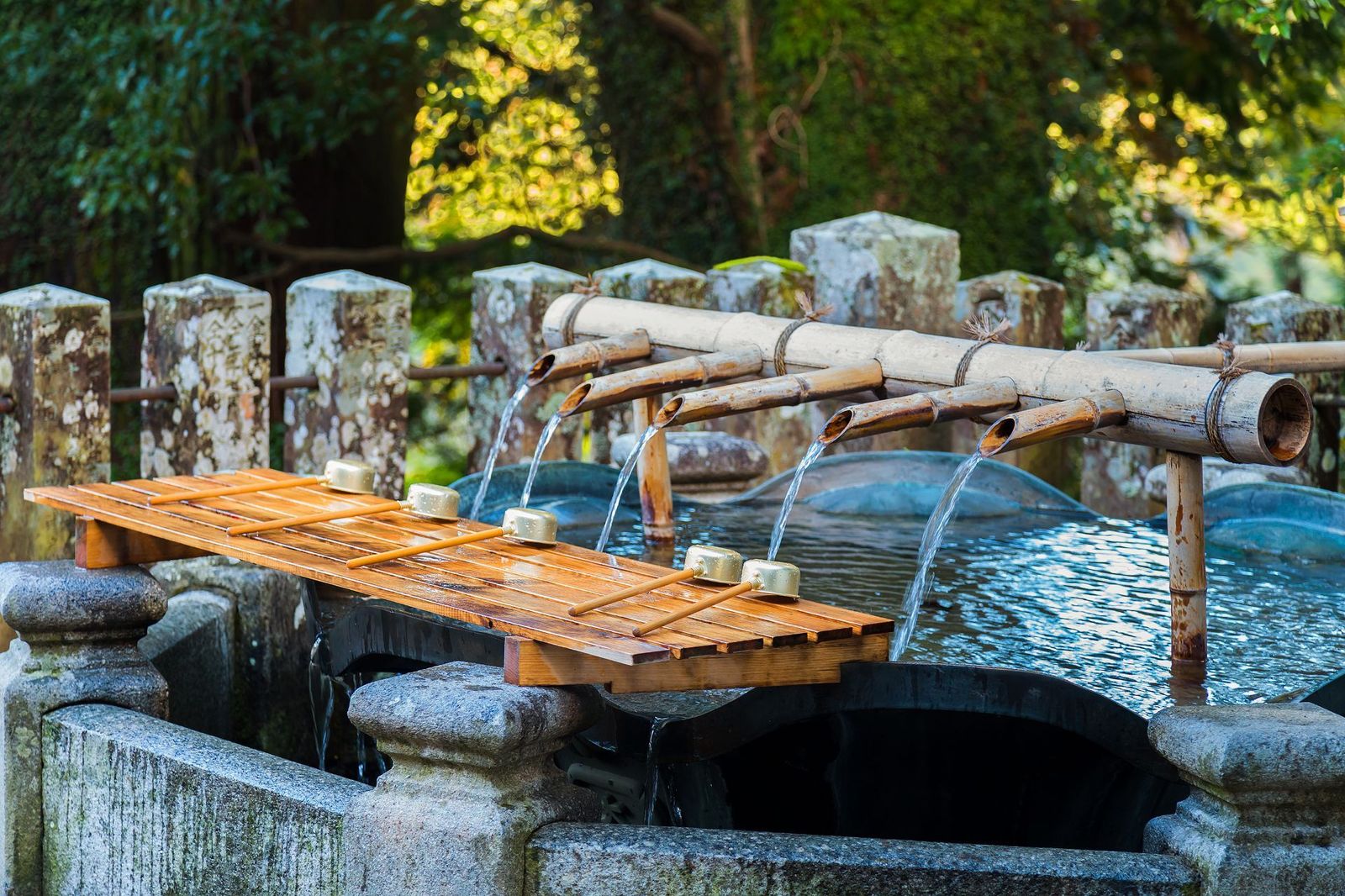 Traditional Japanese Water Purification Fountain
