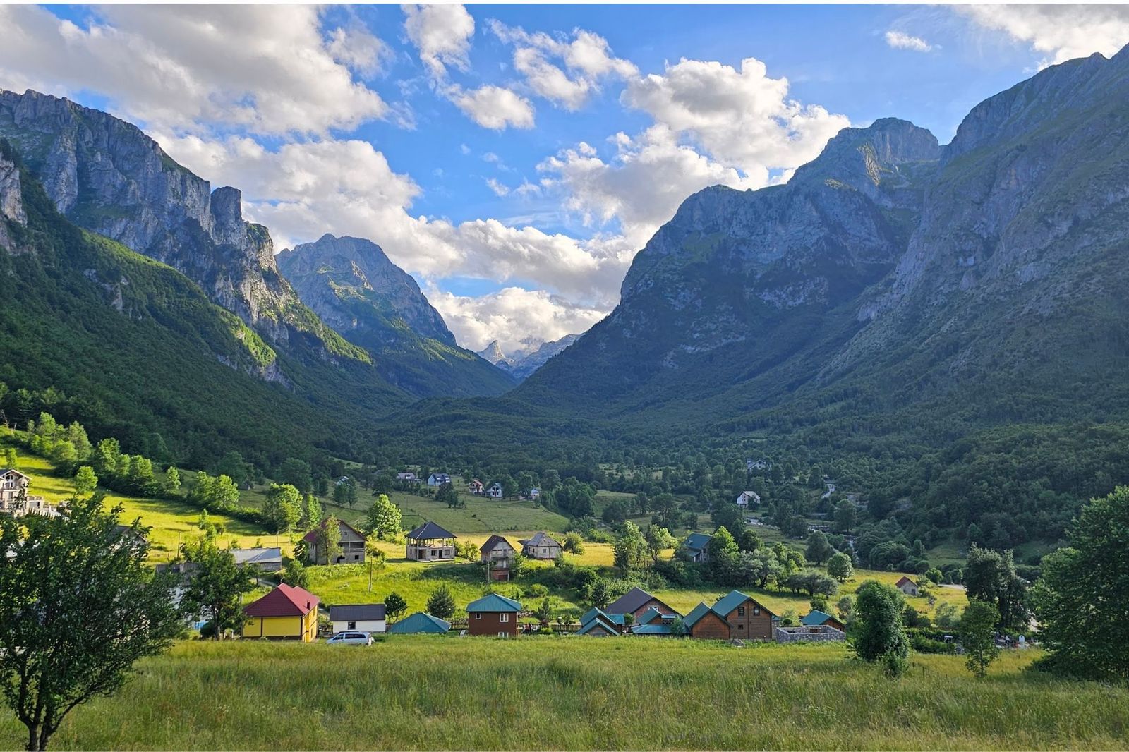 Valley view peaks of the balkans Albania Montenegro