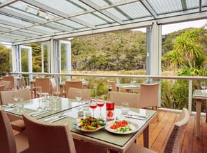 Awaroa lodge dining room