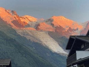 Mont Blanc dusk from Chamonix