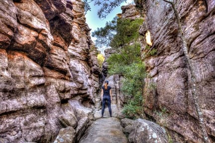 A hiker in the famous Wonderland Walk in Grampians Victoria.jpg