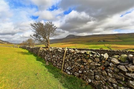 Dry stone wall in Yorkshire Dales National Park