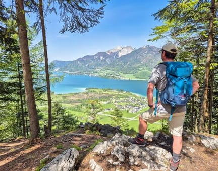 High-angle vista of the Wolfgangse - supplied by Eurohike