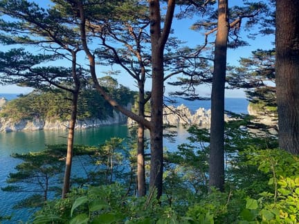 Jogodohama beach and rocks Michinoku Coastal Trail 3