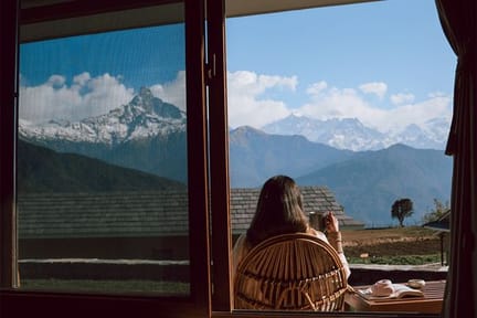 Mountain Lodges of Nepal Dhampus room view Annapurna Foothills Nepal