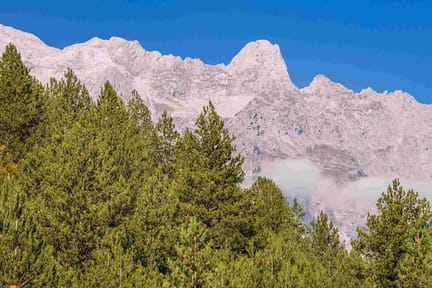 Theth, Shkoder, Albania. Mountains of the Albanian Alps in Theth National Park. small