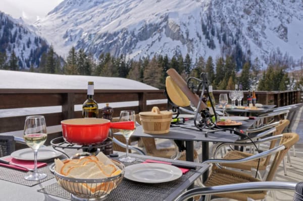 Edelweiss hotel outdoor dining area small