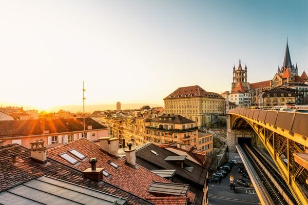 Switzerland Cities: Lausanne, Pont Bessieres
