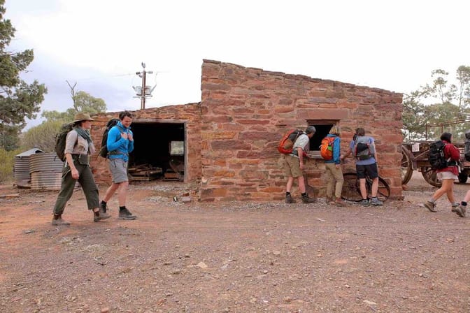 flinders ranges holidays walkers at old mill
