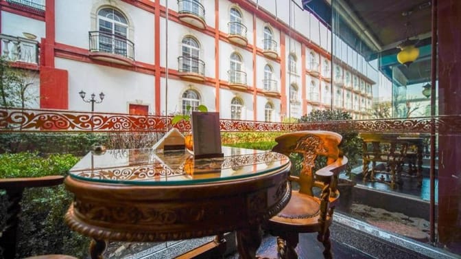 Dong Fang hotel balcony