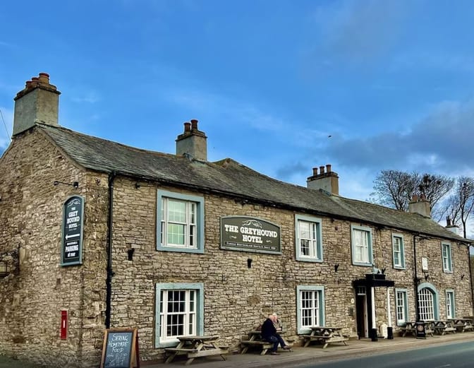Greyhound inn outside