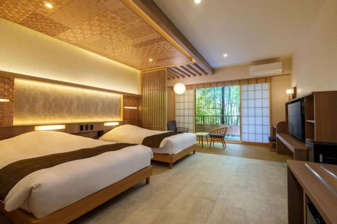 Hakone Kowaki Onsen Mizunooto Twin room Japan