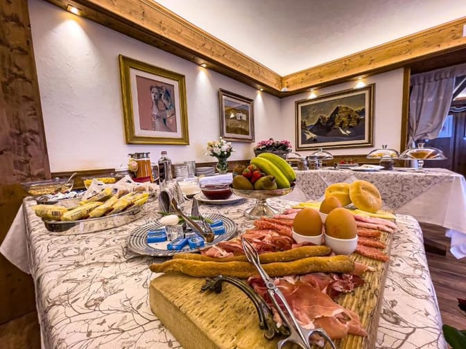Hotel Da Beppe Sello dining