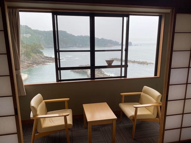 Michinoku Coastal Trail room Day 5 view