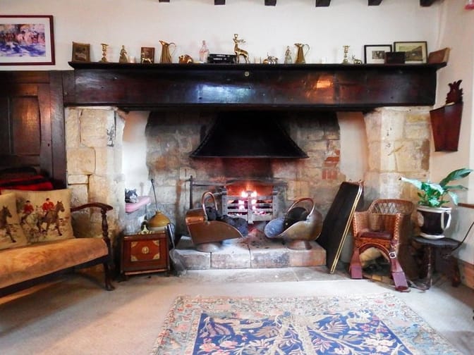 The Vine B&B fireplace
