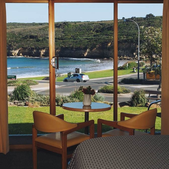 View from room on the Great Ocean Walk Port Campbell