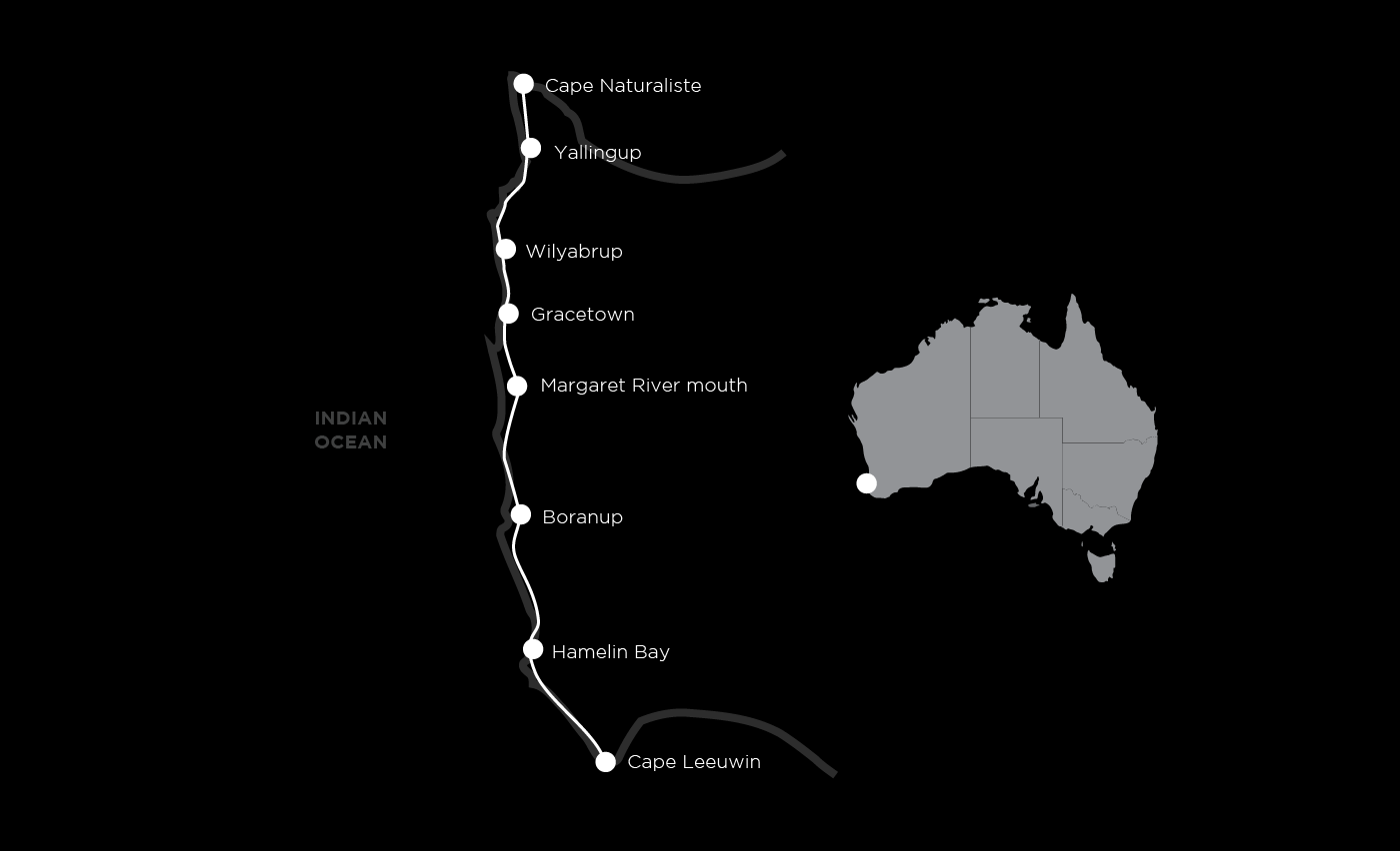 Cape to cape group guided walk map