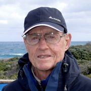 Auswalk guide Hugh Mactier walking the three capes trail in Tasmania