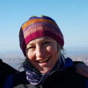 Portrait photo of Auswalk guide Kat Cullen guiding on the Larapinta Trail