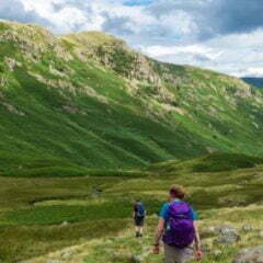 Walkers on the Coast to Coast walk in England