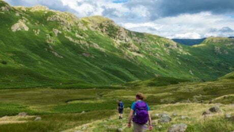 Walkers on the Coast to Coast walk in England