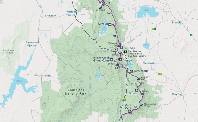 grampians mountain bike trail map