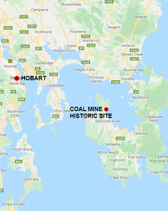 Coal Mine Location Tasman Peninsula