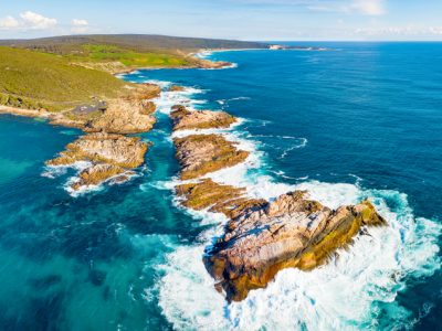 Aerial shot of part of the cape to cape trail